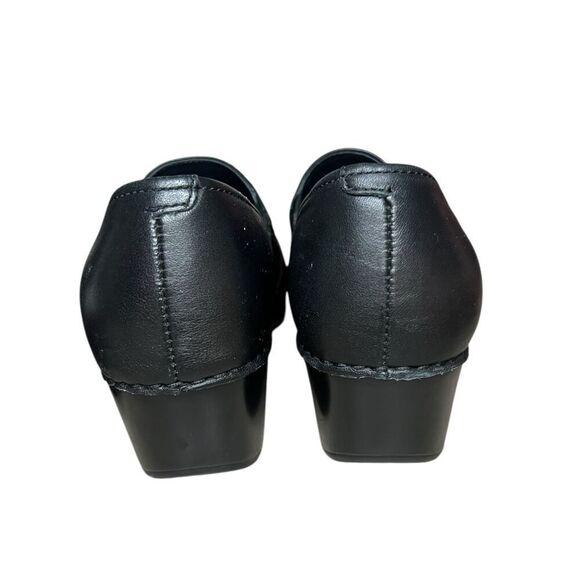 Dansko Women’s 9 Tenley Leather Clogs Black Brown Comfort Shoes - Picture 4 of 7